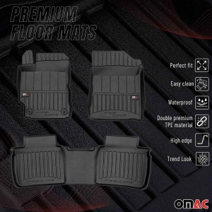 Toyota Camry Floor Mat - Omac - Proline Premium TPE - Black - '12-'18